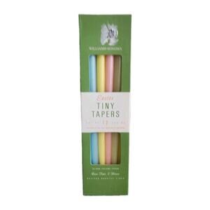 Williams Sonoma Tiny Taper Candles Set of 12 Hand Dipped 10" USA Pastel Easter